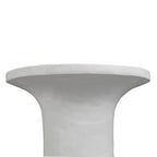 Table d'appoint moderne en béton couleur ivoire avec construction résistante aux intempéries