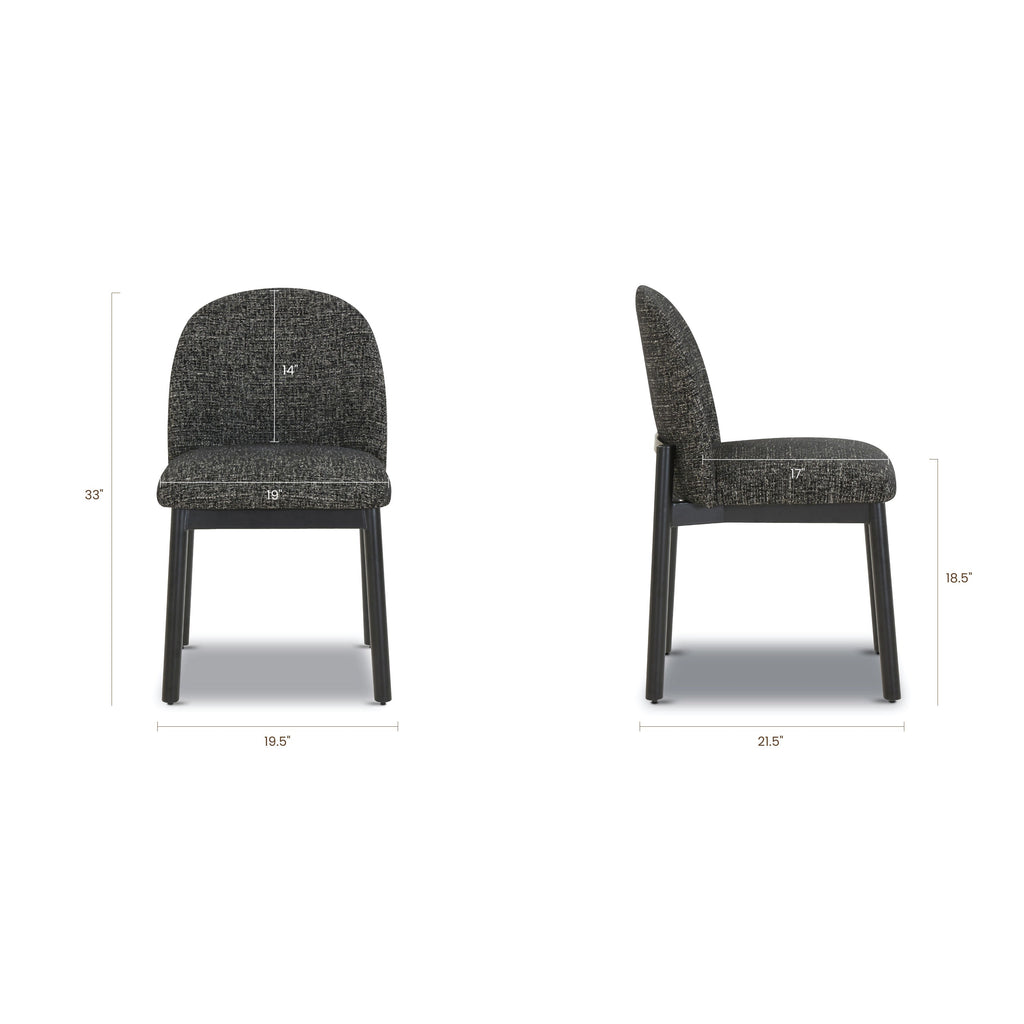 Modern Ebony Black Dining Chair for Dining Room