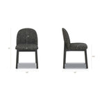 Chaise de salle à manger moderne ébène noire