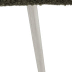 Chaise de salle à manger moderne en tissu bouclé vert genévrier avec dossier capitonné