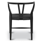 Chaise Mid-Century Moderne Noir Profond | Noir Profond avec Bois Séché au Four