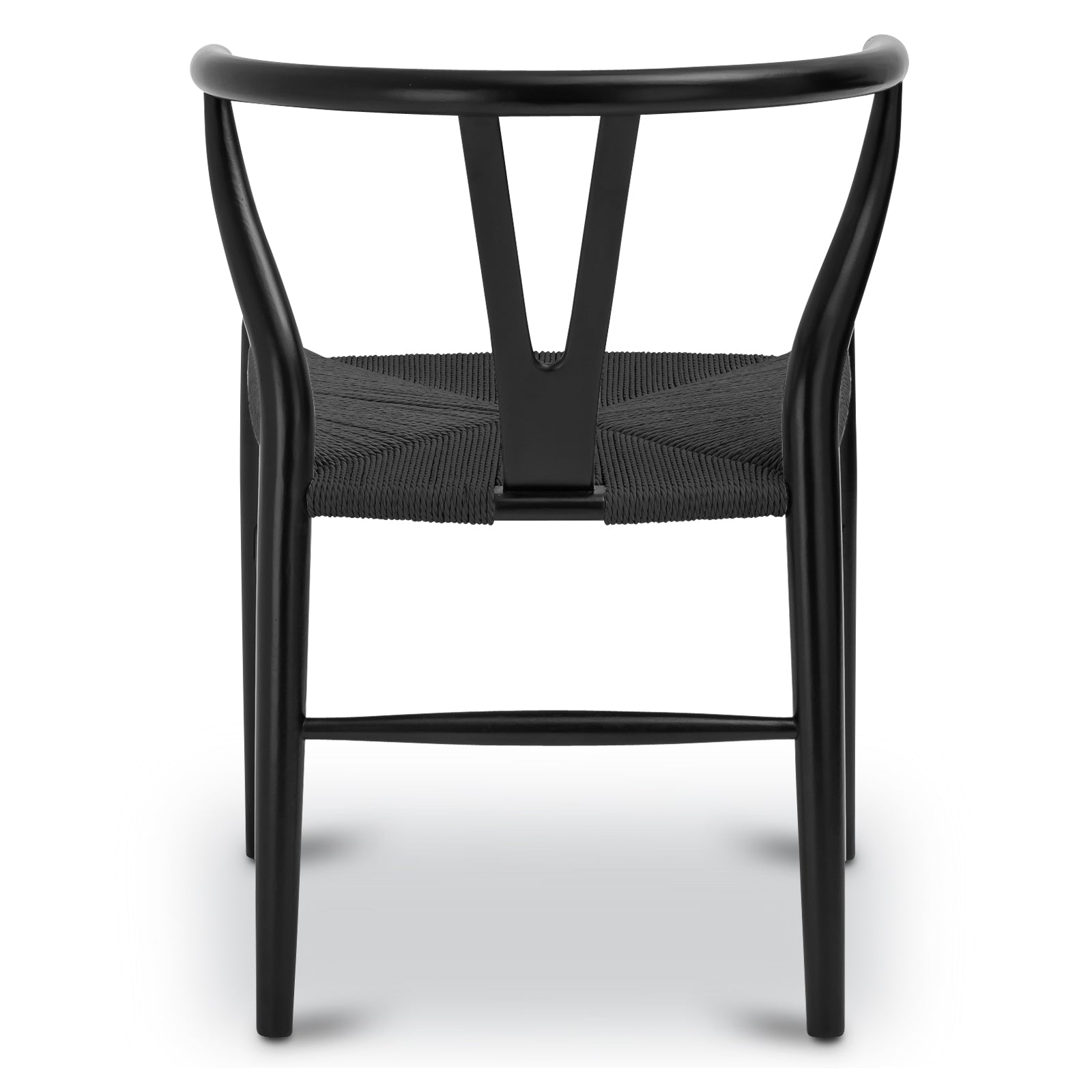 Mid-Century Modern Pitch Black Chair | Pitch Black with Kiln-Dried