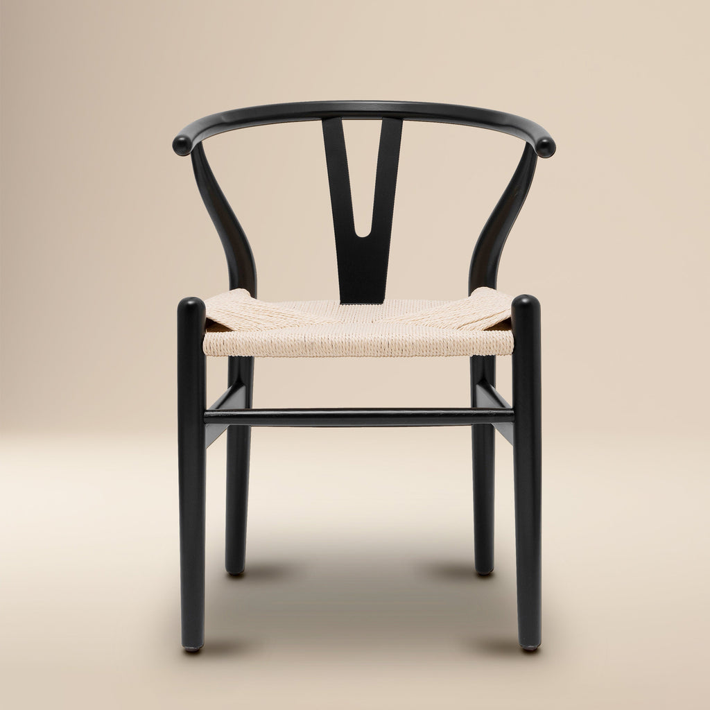 Mid-Century Modern Black Chair | Black with Kiln-Dried Wood Frame