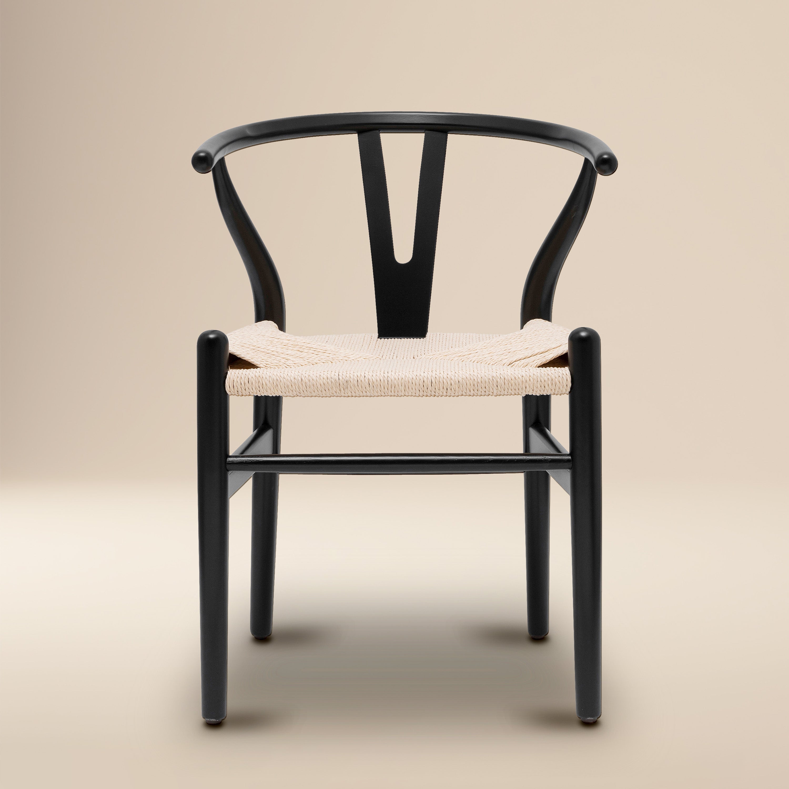 Mid-Century Modern Black Chair | Black with Kiln-Dried Wood Frame