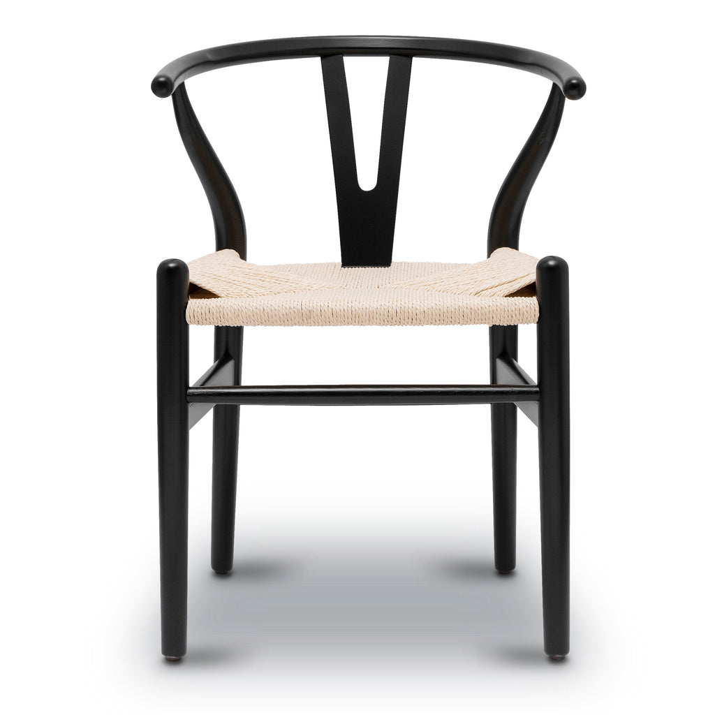 Mid-Century Modern Black Chair | Black with Kiln-Dried Wood Frame