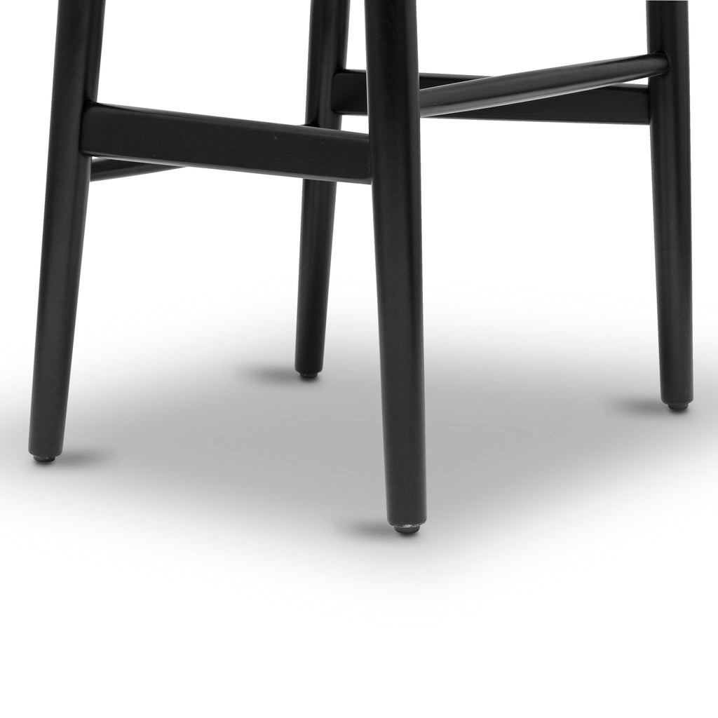 Mid-Century Modern Black Chair | Black with Kiln-Dried Wood Frame