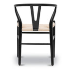 Chaise noire Mid-Century Modern | Noire avec cadre en bois séché au four