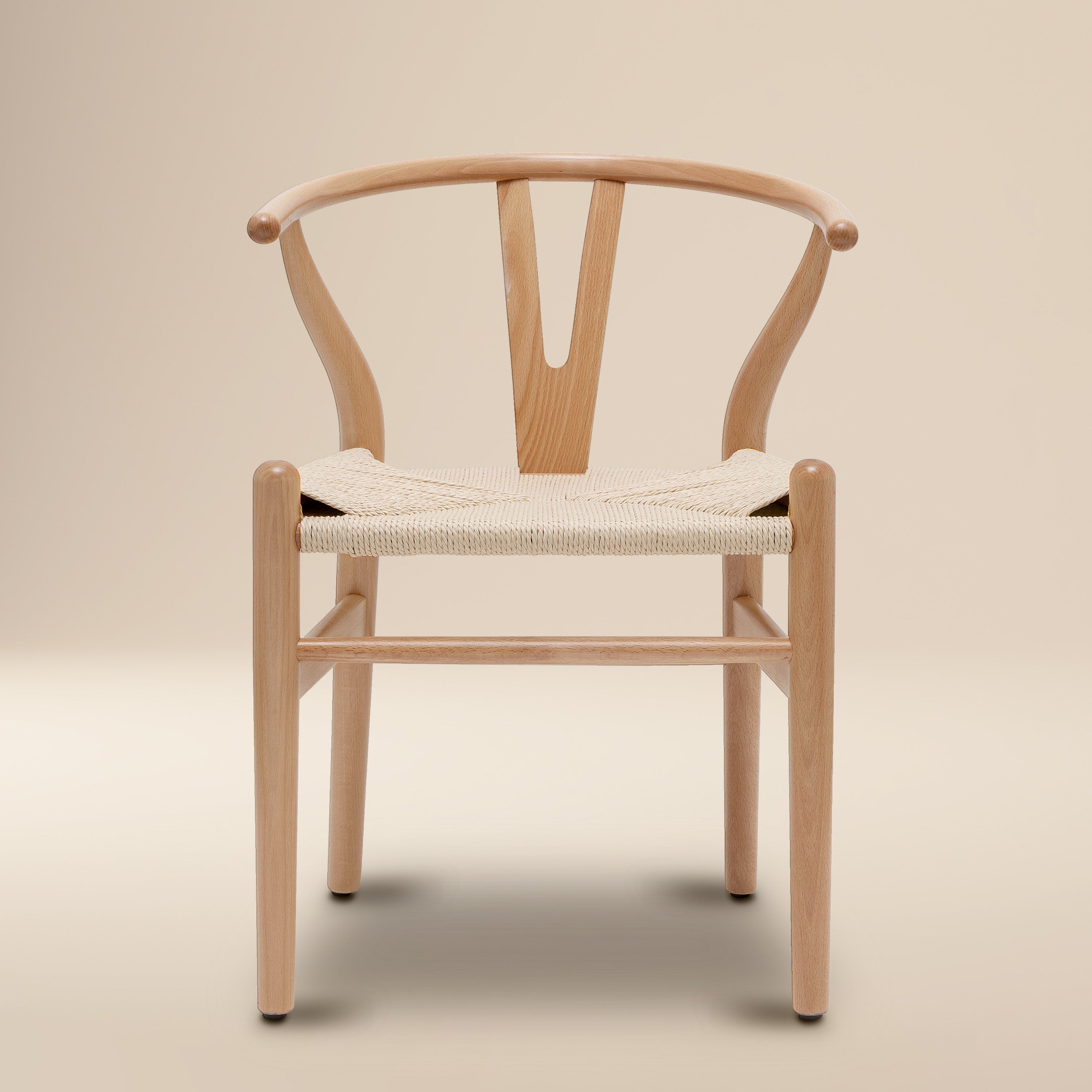 Mid-Century Modern Natural Chair | Natural with Kiln-Dried Wood Frame