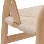 Chaise Mid-Century Moderne Naturelle | Naturelle avec cadre en bois séché au four