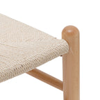 Chaise Mid-Century Moderne Naturelle | Naturelle avec cadre en bois séché au four