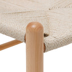 Chaise Mid-Century Moderne Naturelle | Naturelle avec cadre en bois séché au four
