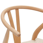 Chaise Mid-Century Moderne Naturelle | Naturelle avec cadre en bois séché au four