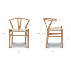 Chaise Mid-Century Moderne Naturelle | Naturelle avec cadre en bois séché au four