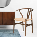 Chaise en noyer massif de style Mid-Century Modern | Noyer séché au four