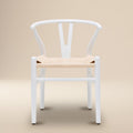 Mid-Century Modern White Chair | White with Kiln-Dried Wood Frame