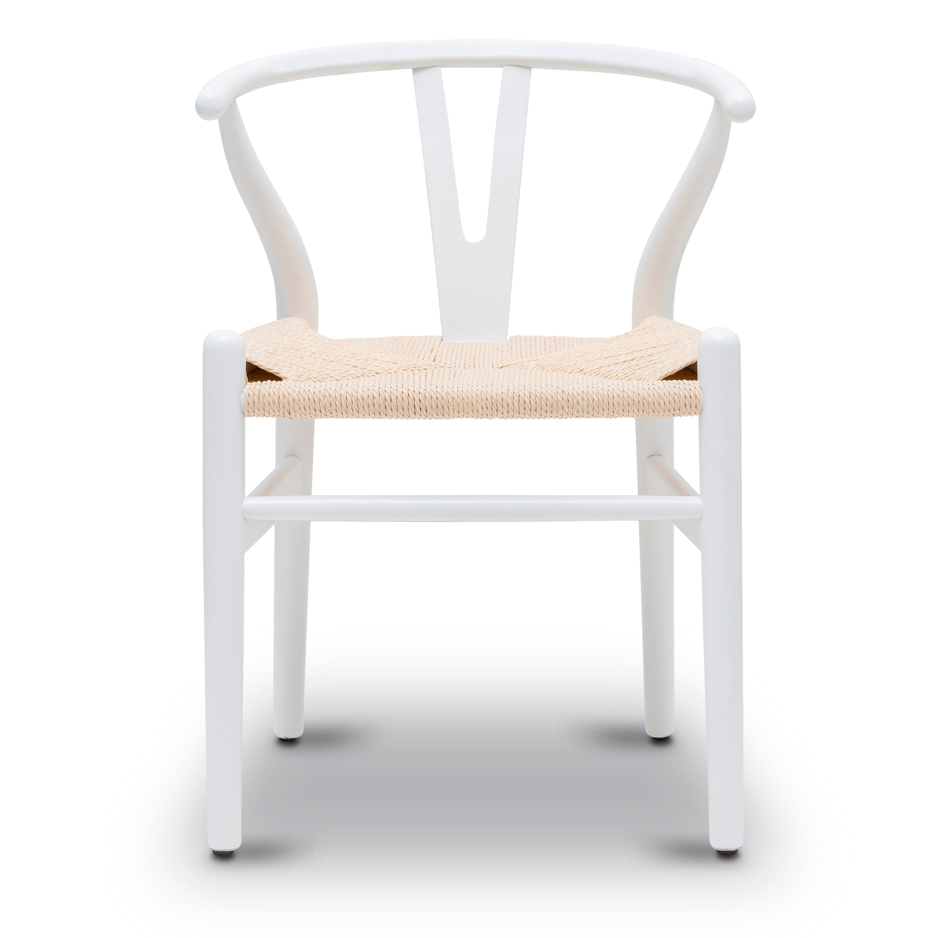 Mid-Century Modern White Chair | White with Kiln-Dried Wood Frame