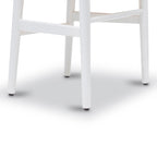 Chaise moderne du milieu du siècle blanche | Blanche avec structure en bois séché au four