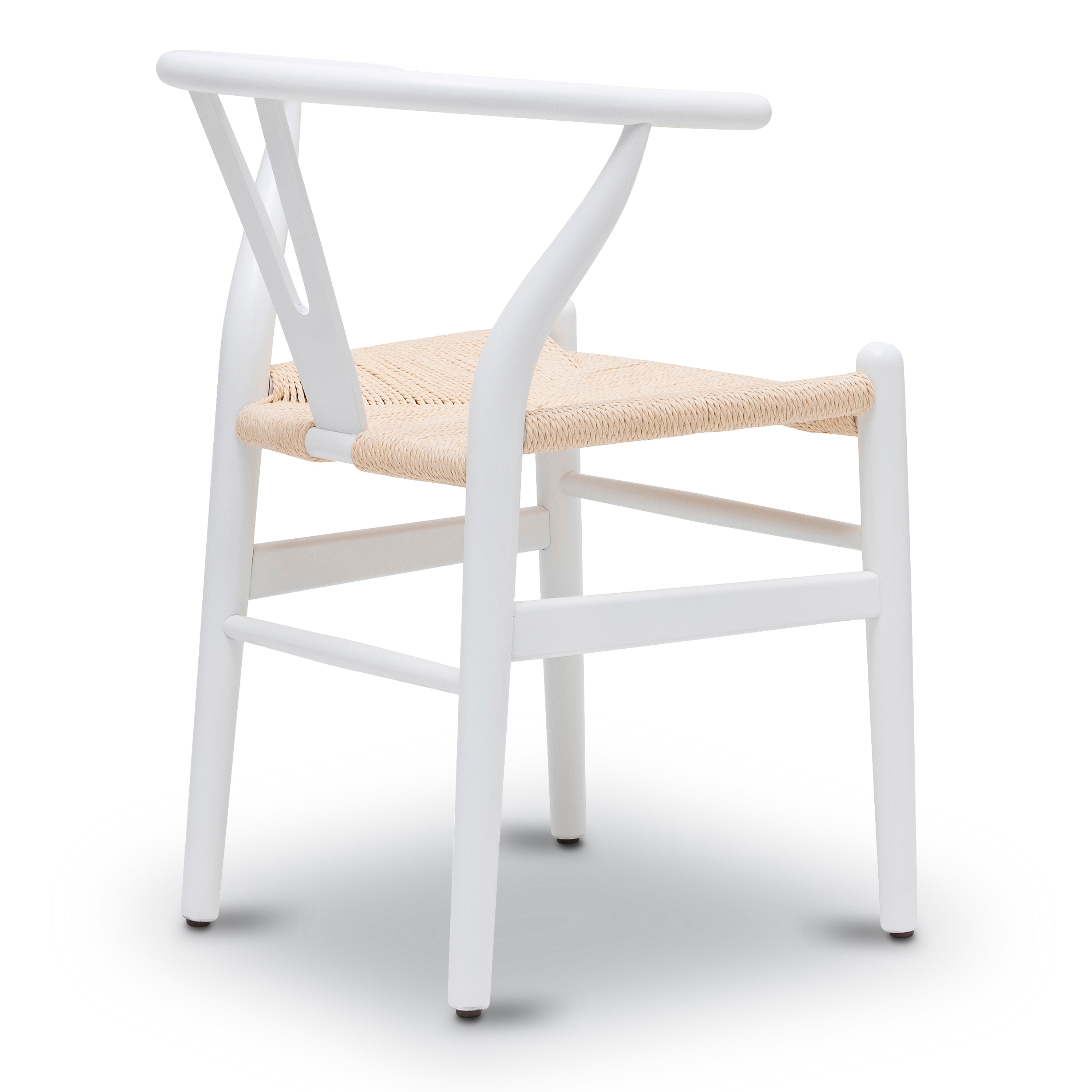 Mid-Century Modern White Chair | White with Kiln-Dried Wood Frame