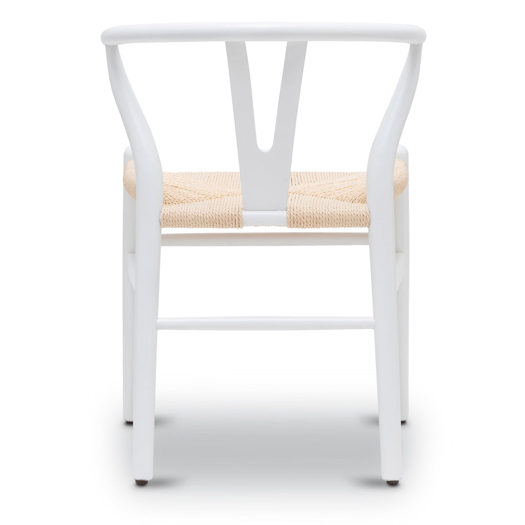 Mid-Century Modern White Chair | White with Kiln-Dried Wood Frame