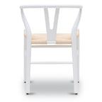 Chaise moderne du milieu du siècle blanche | Blanche avec structure en bois séché au four