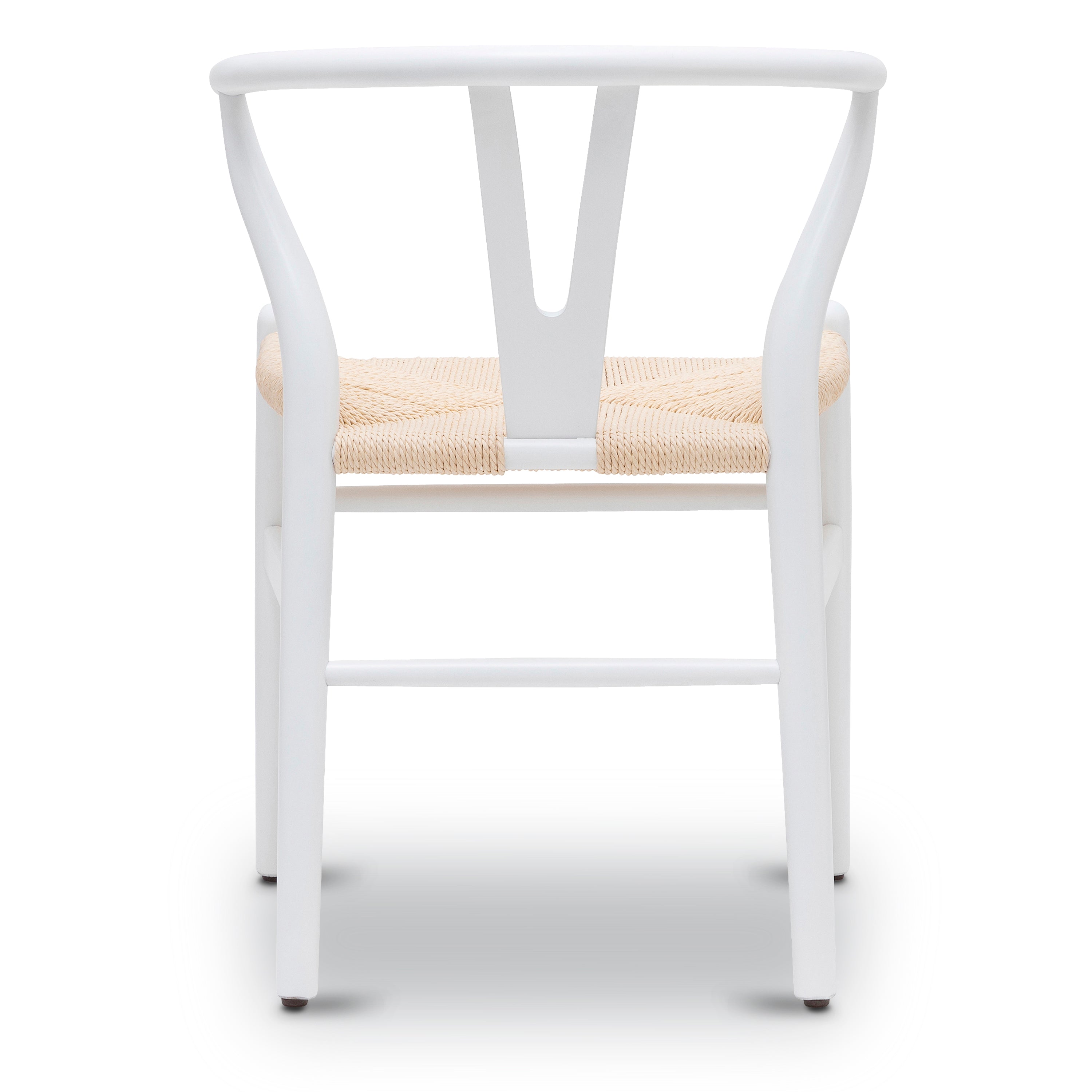 Mid-Century Modern White Chair | White with Kiln-Dried Wood Frame