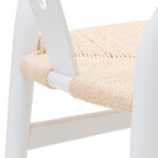 Chaise moderne du milieu du siècle blanche | Blanche avec structure en bois séché au four