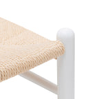 Chaise moderne du milieu du siècle blanche | Blanche avec structure en bois séché au four