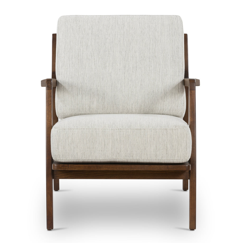 Modern Bright Ash Lounge Chair with Kiln-Dried Wood Frame