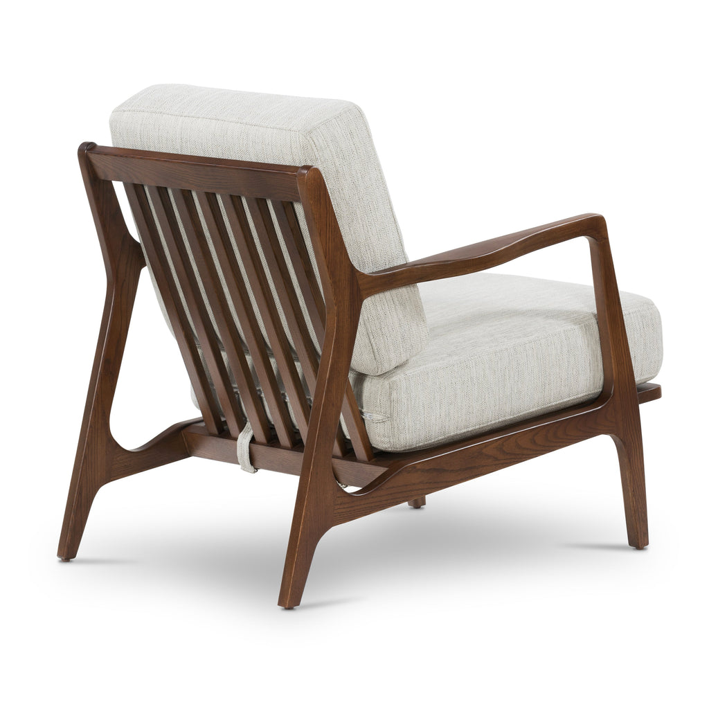Modern Bright Ash Lounge Chair with Kiln-Dried Wood Frame
