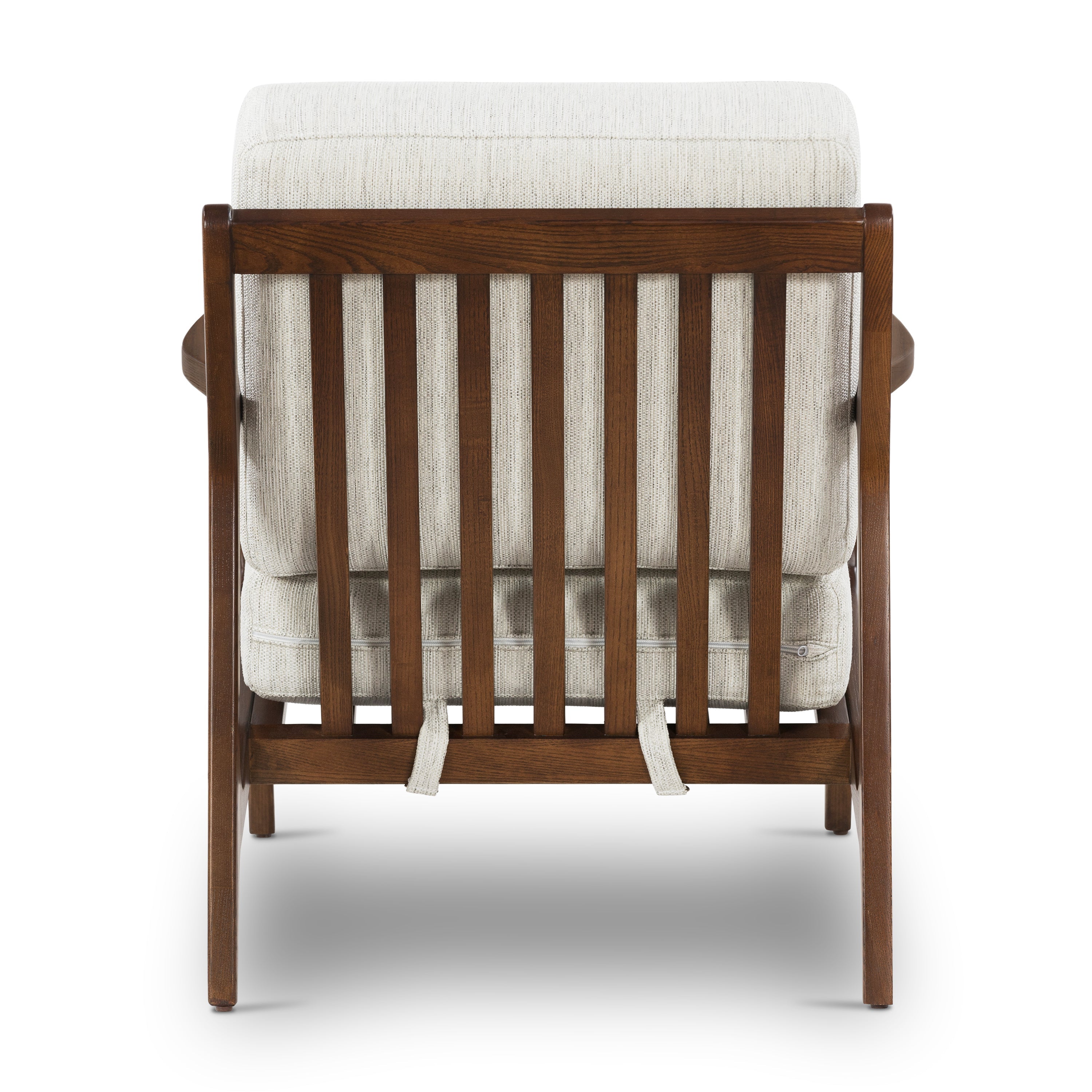 Modern Bright Ash Lounge Chair with Kiln-Dried Wood Frame