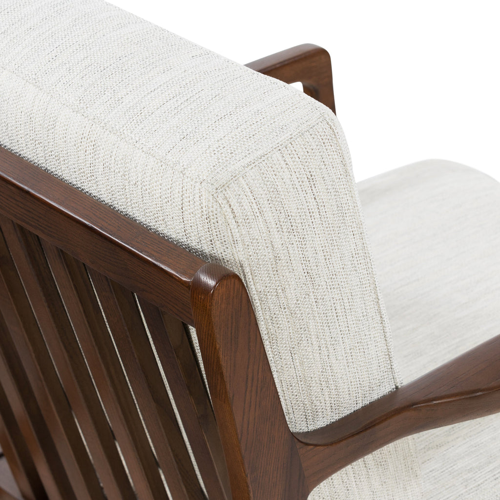 Modern Bright Ash Lounge Chair with Kiln-Dried Wood Frame