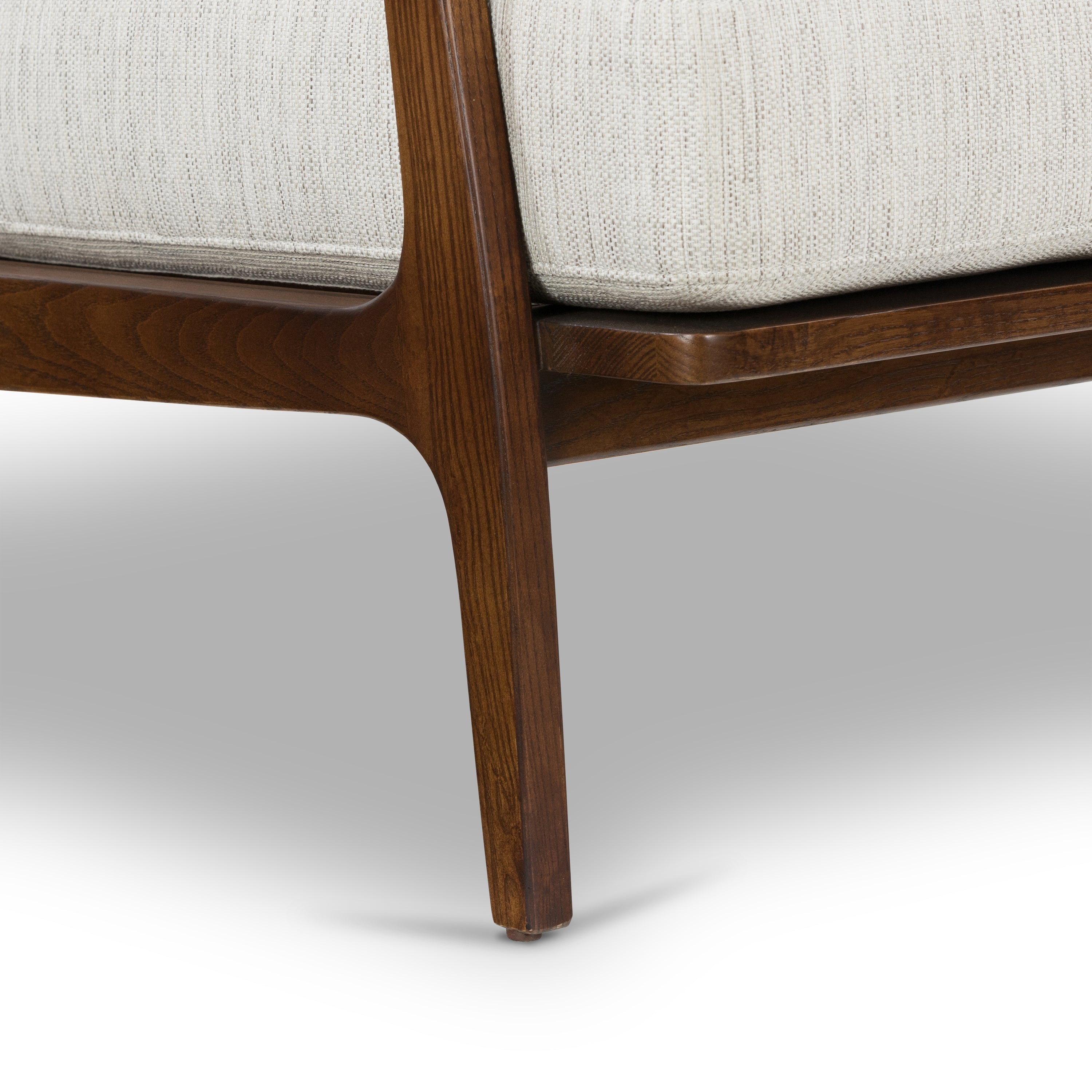 Modern Bright Ash Lounge Chair with Kiln-Dried Wood Frame
