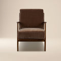 Modern Bronzer Brown Lounge Chair with Kiln-Dried Wood Frame