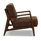 Fauteuil de salon moderne bronzé avec cadre en bois séché au four
