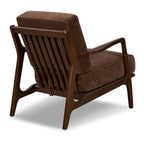 Fauteuil de salon moderne bronzé avec cadre en bois séché au four