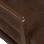 Fauteuil de salon moderne bronzé avec cadre en bois séché au four