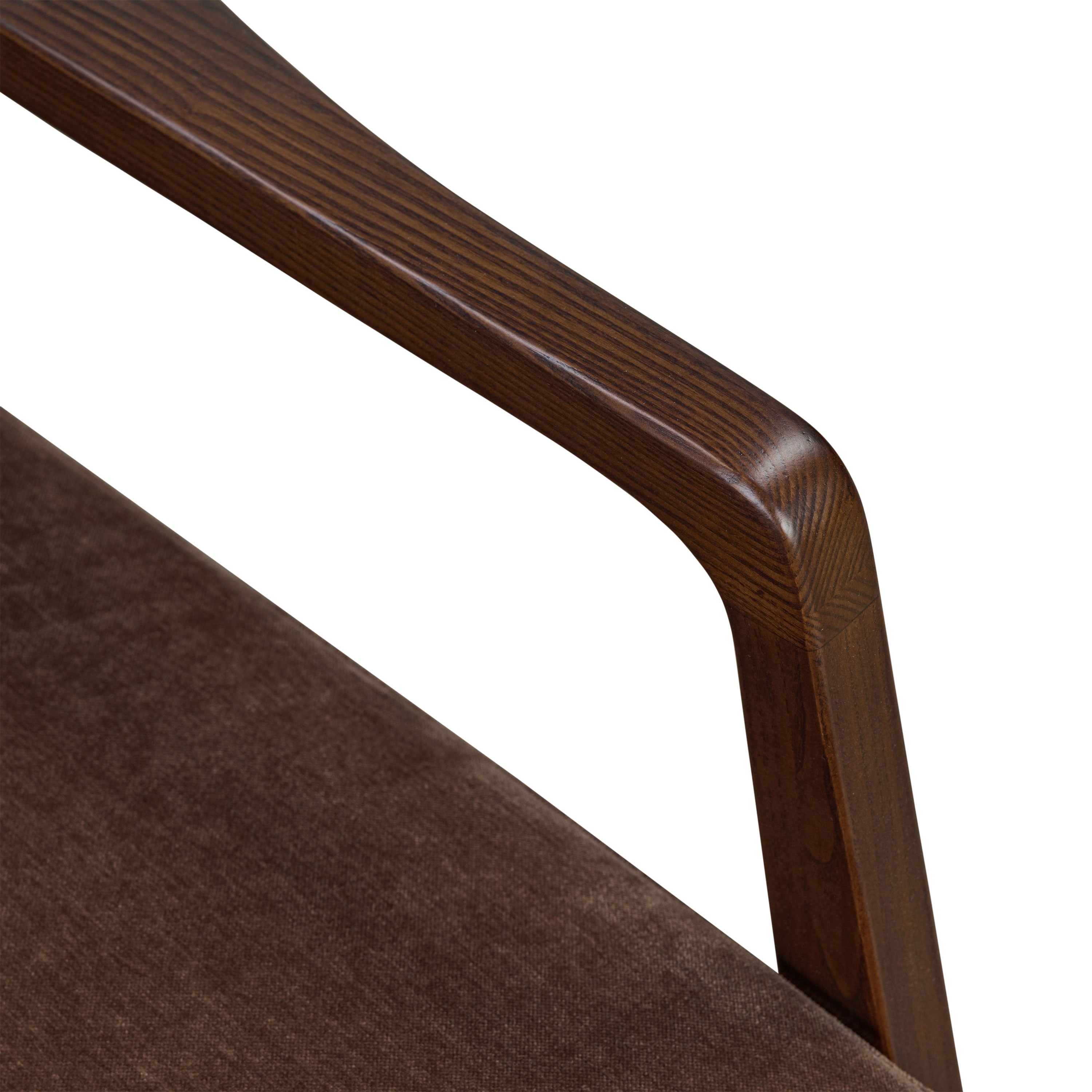 Modern Bronzer Brown Lounge Chair with Kiln-Dried Wood Frame