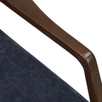 Fauteuil de salon bleu moderne Mystique avec cadre en bois séché au four