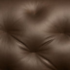 Fauteuil en cuir marron cacao moderne avec dossier capitonné