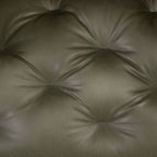 Fauteuil de salon en cuir vert olive Classique moderne avec dossier capitonné