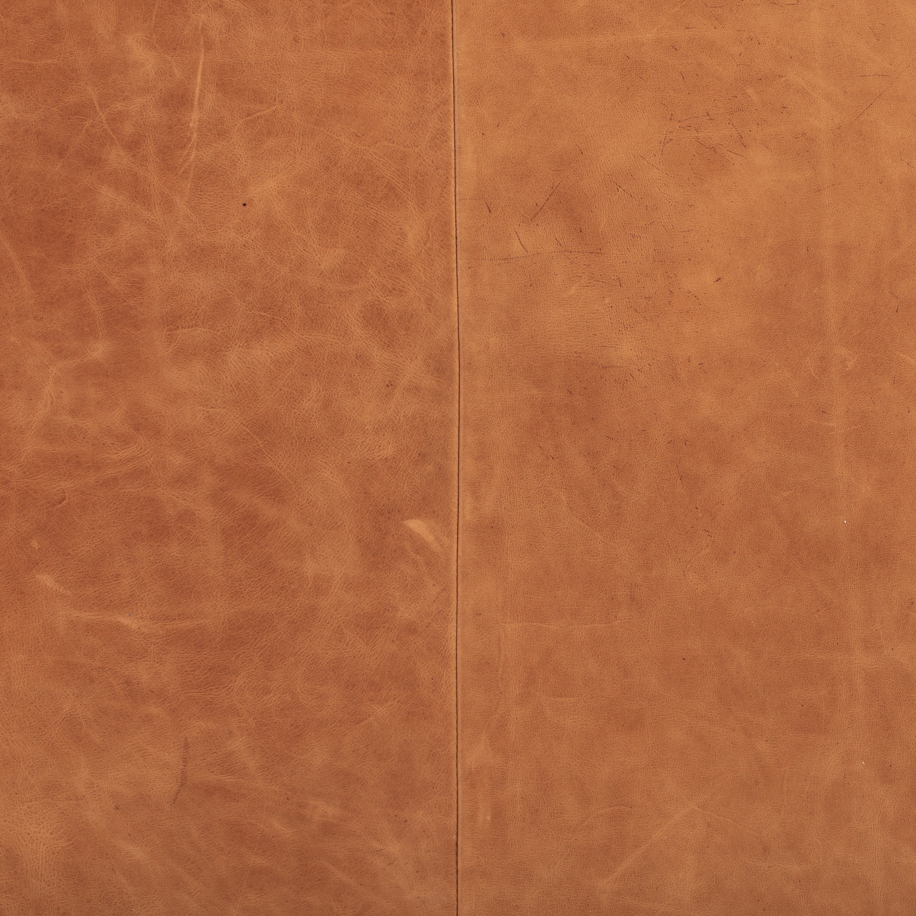 Modern Cognac Tan Leather Lounge Chair with Tufted Back