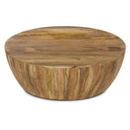 Table basse moderne en bois massif avec cadre en bois séché au four pour le salon