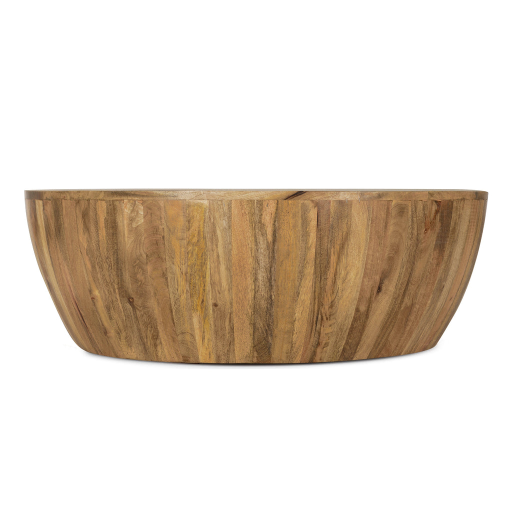 Modern Natural Coffee Table with Kiln-Dried Wood Frame for Living Room