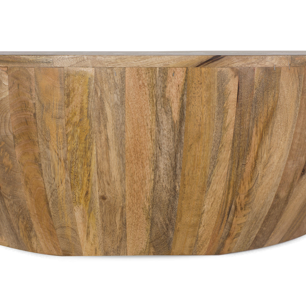 Modern Natural Coffee Table with Kiln-Dried Wood Frame for Living Room