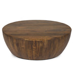 Table basse en noyer moderne avec structure en bois séché au four