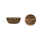 Table basse en noyer moderne avec structure en bois séché au four
