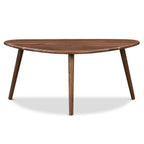 Table basse en noyer de style moderne du milieu du siècle pour salon