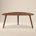 Table basse en noyer de style moderne du milieu du siècle pour salon