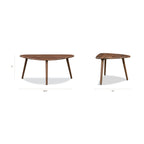 Table basse en noyer de style moderne du milieu du siècle pour salon