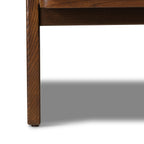 Fauteuil moderne en cuir marron cacao avec cadre en bois séché au four